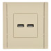 FORTE&PIANO Розетка USB AA 3,1А FP449 ваниль IEK FP-U21-D31-K10