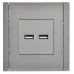 Розетка IEK FORTE&PIANO USB AA 3,1А FP549 FP-U21-D31-K46
