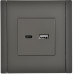 FORTE&PIANO Розетка USB AC 18Вт FP351 серый IEK FP-U22-018-K03