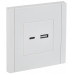 FORTE&PIANO Розетка USB AC 3,1А FP250 белый IEK FP-U22-D31-K01
