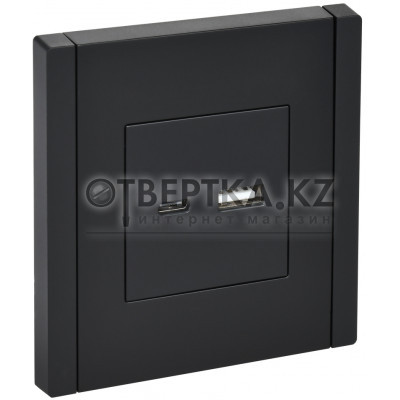 FORTE&PIANO Розетка USB AC 3,1А FP150 черный IEK FP-U22-D31-K02