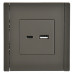 FORTE&PIANO Розетка USB AC 3,1А FP350 серый IEK FP-U22-D31-K03