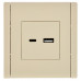 FORTE&PIANO Розетка USB AC 3,1А FP450 ваниль IEK FP-U22-D31-K10