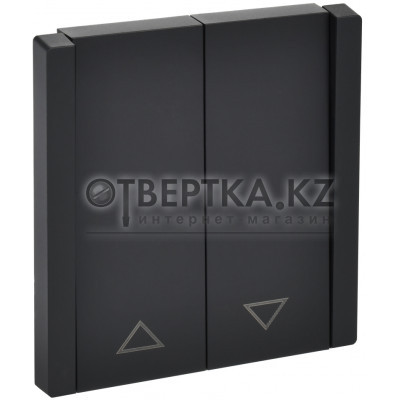 FORTE&PIANO Выключатель жалюзи 10А FP111 черный IEK FP-V15-0-10-1-K02