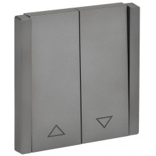 FORTE&PIANO Выключатель жалюзи 10А FP511 сталь IEK FP-V15-0-10-1-K46
