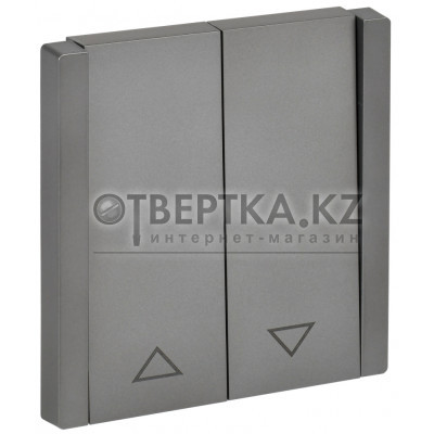 FORTE&PIANO Выключатель жалюзи 10А FP511 сталь IEK FP-V15-0-10-1-K46