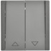 FORTE&PIANO Выключатель жалюзи 10А FP511 сталь IEK FP-V15-0-10-1-K46