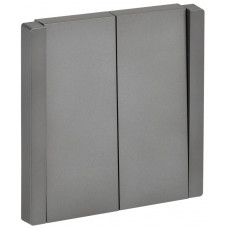 FORTE&PIANO Выключатель 2-клавишный перекрестный 10А FP509 сталь IEK FP-V23-0-10-1-K46 в Таразе
