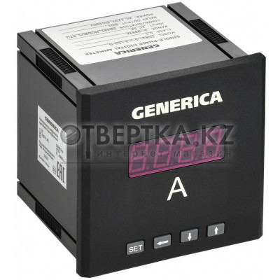 Амперметр цифровой щитовой однофазный DO RS-485 96х96мм LED GENERICA IDA21-5-1-3-LED-G