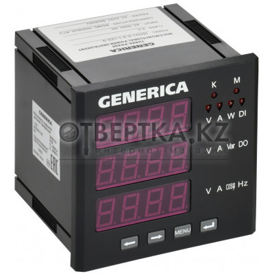 Мультиметр цифровой щитовой трехфазный RS-485 96х96мм LED GENERICA IDM21-5-3-1-LED-G