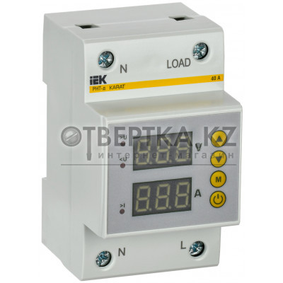 Реле напряжения и тока РНТ-д однофазное 54мм 40А IEK IVC31-1-40