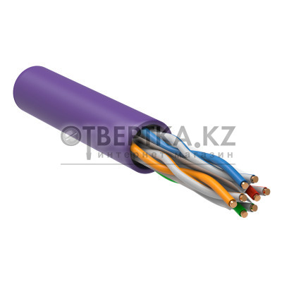 Витая пара U/UTP кат.6 4х2х23AWG solid LSZH нг(А)-HF фиолетовый (305м) ITK LC1-C604-126