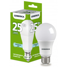 Лампа светодиодная GENERICA A65 230В 6500К LL-A65-25-230-65-E27-G в Алматы