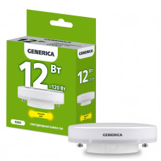 Лампа светодиодная GENERICA T80 230В 3000К LL-T80-12-230-30-GX53-G
