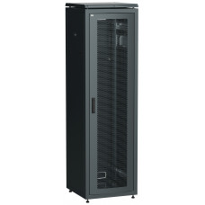 Шкаф сетевой 19" 42U перфорированная передняя дверь черный ITK LINEA N LN05-42U68-P