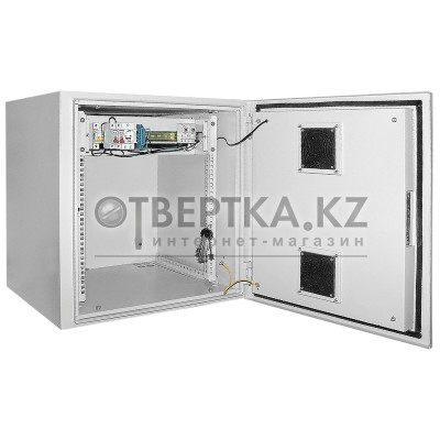 Шкаф уличный навесной 19" LINEA O 9U 650x600мм IP55 металлическая дверь серый ITK LO35-09U66-M55