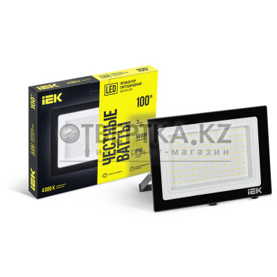 Прожектор светодиодный СДО 06-100 IP65 4000К черный IEK LPDO601-100-40-K02