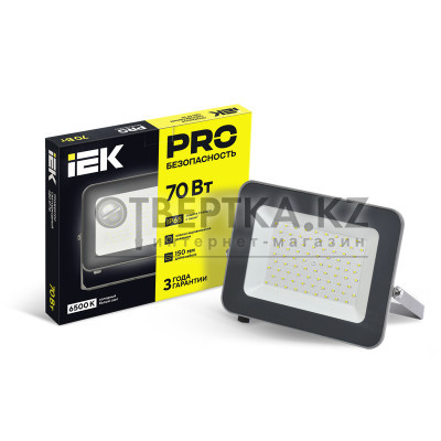 Прожектор светодиодный СДО 07-70 IP65 серый IEK LPDO701-70-K03