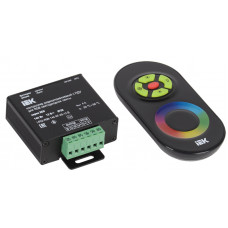 Контроллер с IEK ПДУ радио RGB 3 канала 12В 4А 144Вт LSC1-RGB-144-RF-20-12-B