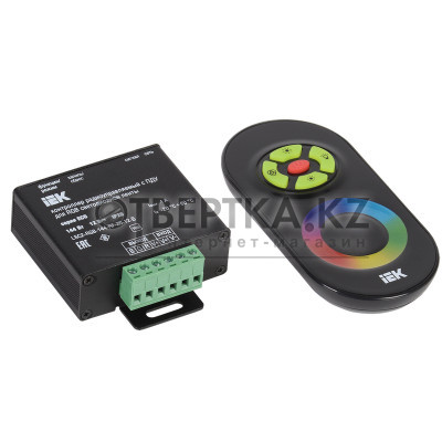 Контроллер с IEK ПДУ радио RGB 3 канала 12В 4А 144Вт LSC1-RGB-144-RF-20-12-B LSC1-RGB-144-RF-20-12-B 