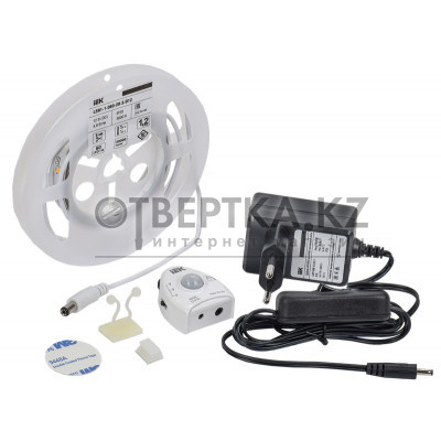 Комплект светодиодной подсветки "Сделай сам" лента LED 1,2м LSR-2835WW60-4,8-IP20-12В  драйвер  датчик движения IEK LSR1-1-060-20-1-D12-S3