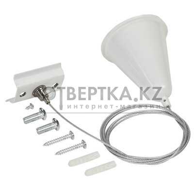 LIGHTING Комплект подвеса для шинопровода с тросом 1,5м белый IEK LT-SO0D-KPT-D15-K01 