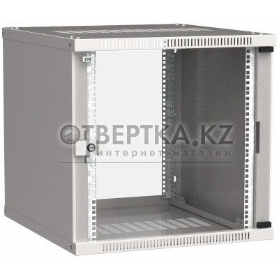 Шкаф настенный LINEA WE 9U 600х600мм дверь стекло серый ITK LWE3-09U66-GF