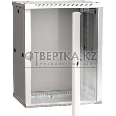 ITK Шкаф LINEA W 15U 600х450мм дверь стекло серый RAL7035 LWR3-15U64-GF