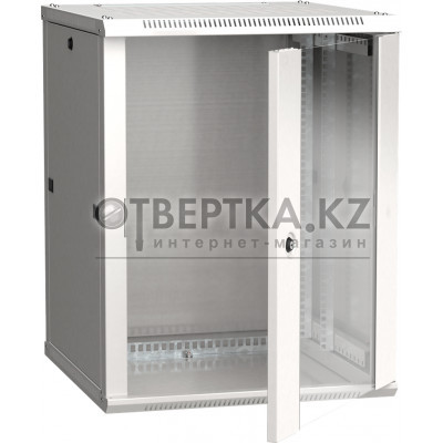 Шкаф LINEA W 15U 600х600мм дверь стекло серый RAL7035 ITK LWR3-15U66-GF