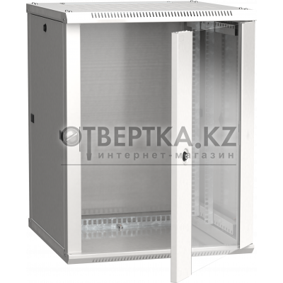 Шкаф настенный LINEA W 18U 600х600мм дверь стекло RAL 7035 ITK LWR3-18U66-GF