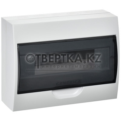 Корпус пластиковый ЩРН-П-12 черная прозрачная дверь IP41 GENERICA MKP12-N-12-41-G