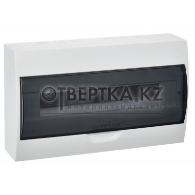 Корпус пластиковый ЩРН-П-18 черная прозрачная дверь IP41 GENERICA MKP12-N-18-41-G