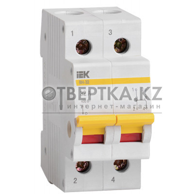 KARAT Выключатель нагрузки (мини-рубильник) ВН-32 2P 32А IEK MNV10-2-032