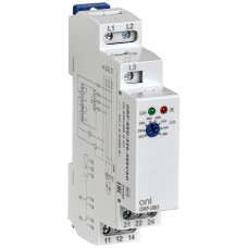Реле контроля фаз ORF-08D 3 фазы 2 контакта 220-460В AC ONI ORF-08D-220-460VAC  в Атырау