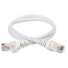Коммутационный шнур (патч-корд) кат.6 UTP LSZH 1м белый ITK PC08-C6UL-1M