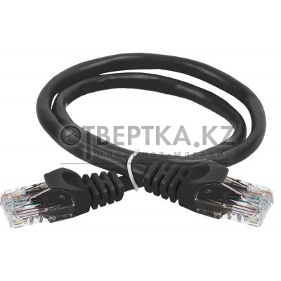 Коммутационный шнур (патч-корд) кат.6 UTP PVC 0,5м черный ITK PC09-C6U-05M