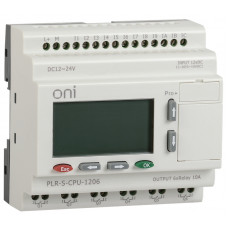 Логическое реле ONI PLR-S ЦПУ 12 6 0..10 В DC 6 до 10А 60 КГц В RTC До 1024 12-24 В DC PLR-S-CPU-1206