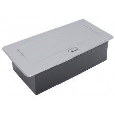 PRIMER Блок розеточный с выдвижной крышкой на 6 модулей серебро IEK PM-BR51-06-O-K23 в Алматы