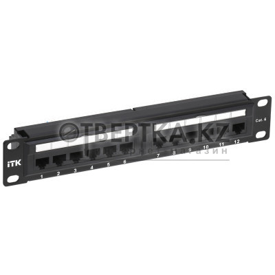 1U патч-панель кат.6 UTP 12 портов 10" (Dual IDC) ITK PP12-1UC06U-D05-10