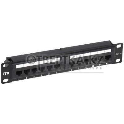 1U патч-панель кат.5E UTP 12 портов 10&quot; (Dual IDC) ITK PP12-1UC5EU-D05-10