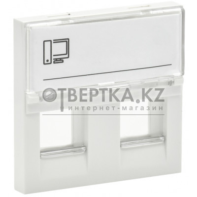 PRIMER Панель лицевая Keystone (2 модуля 2 входа) белая IEK PR-KK40D-PLK2-0-2-K01