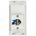 PRIMER РКИ-10-00-П-6 Розетка компьютерная RJ45 UTP кат.6 (1 модуль) белая IEK PR-KK40D-RI-0-1-C06U-K01