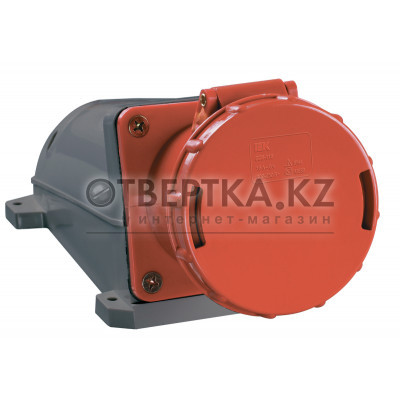 Розетка стационарная IEK ССИ-134 63А-6ч/380-415В 3PPE IP54 PSR12-063-4 PSR12-063-4 