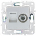 SKANDY Розетка двойная TVRJ45 кат.6 SK-A15S серебряный IEK SK-AK20-2-K23
