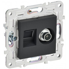 SKANDY Розетка двойная TVRJ45 кат.6 SK-A15G графит IEK SK-AK20-2-K53 в Костанае