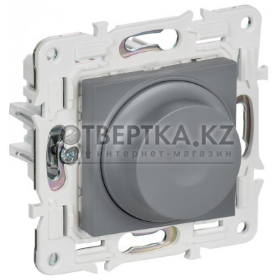 SKANDY Светорегулятор поворотный с индикацией 600Вт SK-D01Gr серый IEK SK-D41-0600-K03