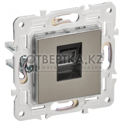 SKANDY Розетка компьютерная RJ45 кат.5E SK-K01N металл никель IEK SK-K10-1-K50