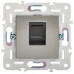 SKANDY Розетка компьютерная RJ45 кат.5E SK-K01N металл никель IEK SK-K10-1-K50