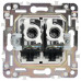 SKANDY Розетка компьютерная двойная RJ45 кат.5E SK-K03N металл никель IEK SK-K20-1-K50