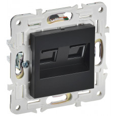 SKANDY Розетка компьютерная двойная RJ45 кат.6 SK-K04Bl черный IEK SK-K20-2-K02 в Усть-Каменогорске